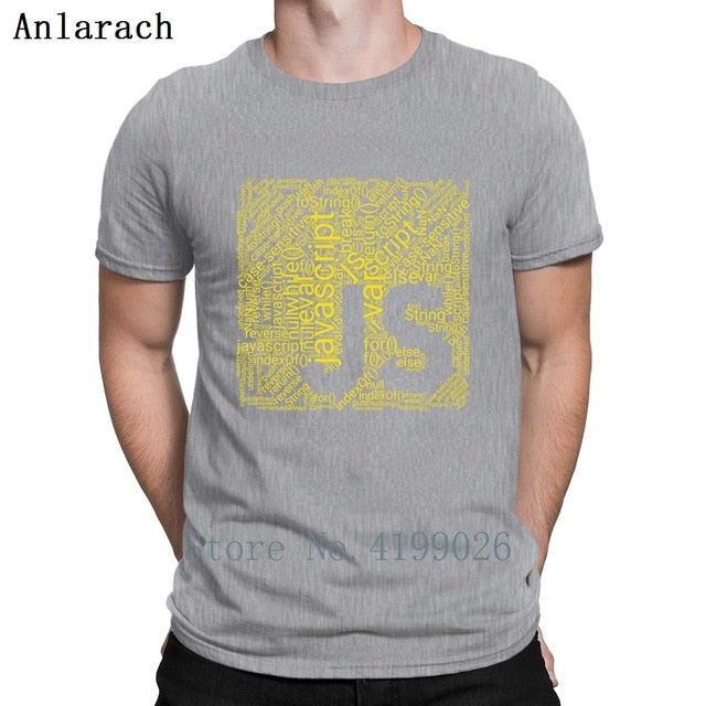 Js Wordcloud Programming Shirt For Javascript Deve T Shirt Family Hiphop Top Creative Mens T-Shirt Letters Summer Cotton Cute