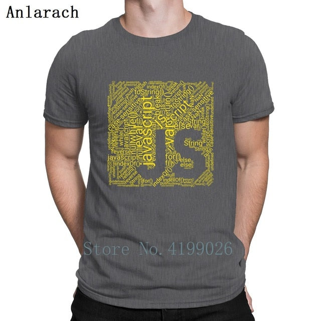 Js Wordcloud Programming Shirt For Javascript Deve T Shirt Family Hiphop Top Creative Mens T-Shirt Letters Summer Cotton Cute