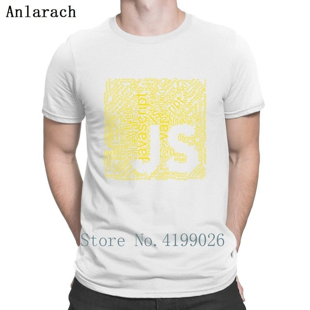 Js Wordcloud Programming Shirt For Javascript Deve T Shirt Family Hiphop Top Creative Mens T-Shirt Letters Summer Cotton Cute