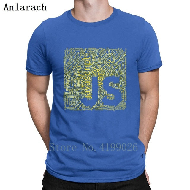 Js Wordcloud Programming Shirt For Javascript Deve T Shirt Family Hiphop Top Creative Mens T-Shirt Letters Summer Cotton Cute